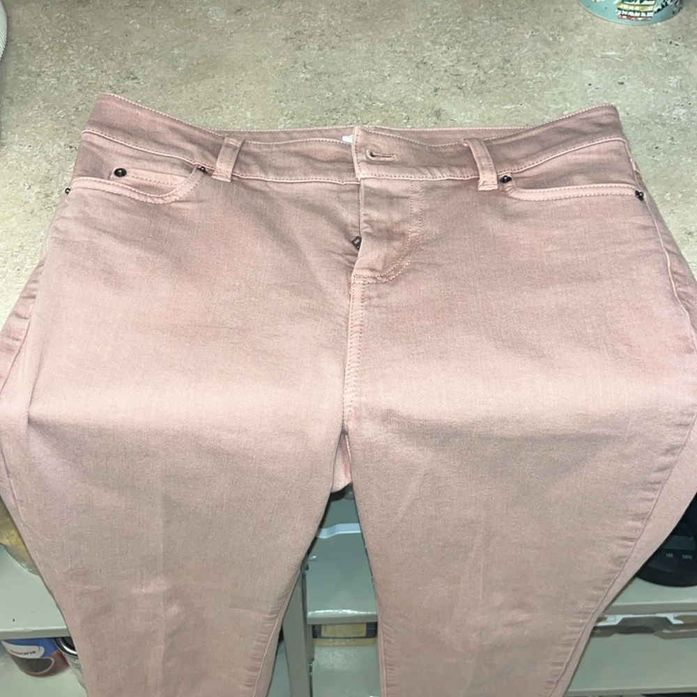 Ecru straight leg jeans